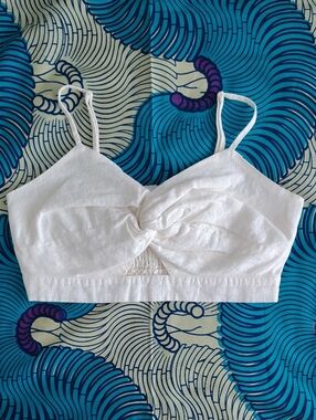 House of Harlow 1960 White Knot-Detail Camisole